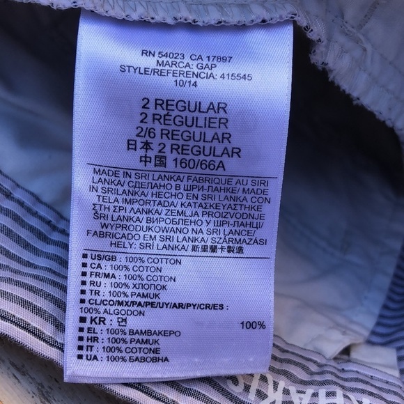 KHAKIS by GAP High Rise Grey Stripe shorts | SIZE 2 - Picture 5 of 6